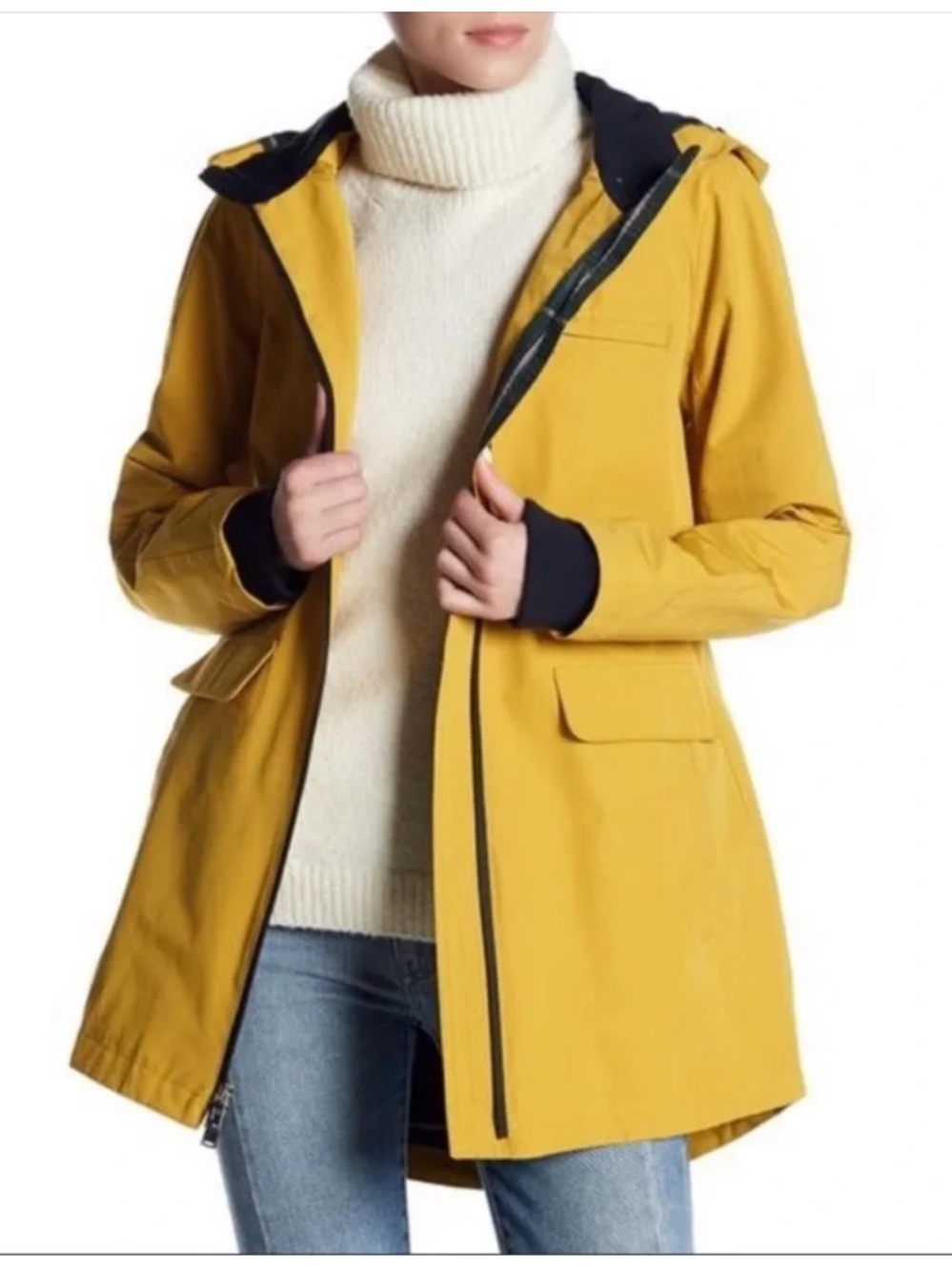 Pendleton Women's Yellow Hooded Rain Jacket